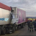 Σοβαρό τροχαίο με φορτηγά στο Ωραιόκαστρο