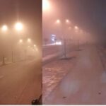 Απόκοσμες εικόνες, λόγω ομίχλης, στη Λάρισα