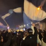 Νάπολι: Οι οπαδοί των παρτενοπέι έστησαν πρόωρο πάρτι τίτλου τα ξημερώματα με το πούλμαν της ομάδας