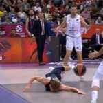 Ο Γιοκουμπάιτις… φίλησε το παρκέ και έχασε δύο δόντια (vid)