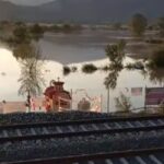 Πλημμύρισε και το σημείο της τραγωδίας στα Τέμπη (vid)