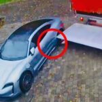 Φορτηγό… σακάτεψε παρκαρισμένη Πόρσε (vid)