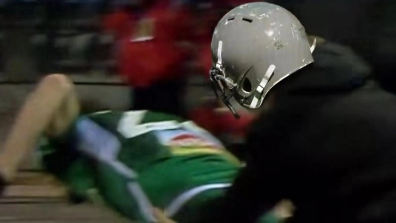 Παναθηναϊκός: Φόρεσε κράνος…. american football στον Τόμας για το τράβηγμα στον Μλαντένοβιτς! (vid)