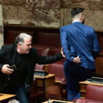 Έπεσαν μπουνιές στη Βουλή! (pics)