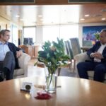 Συνάντηση Μητσοτάκη-Αγγελούδη: Η πλατεία Ελευθερίας, η σχολική στέγη και οι επενδύσεις