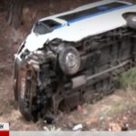 Ανατροπή ασθενοφόρου με τρεις τραυματίες (vid)