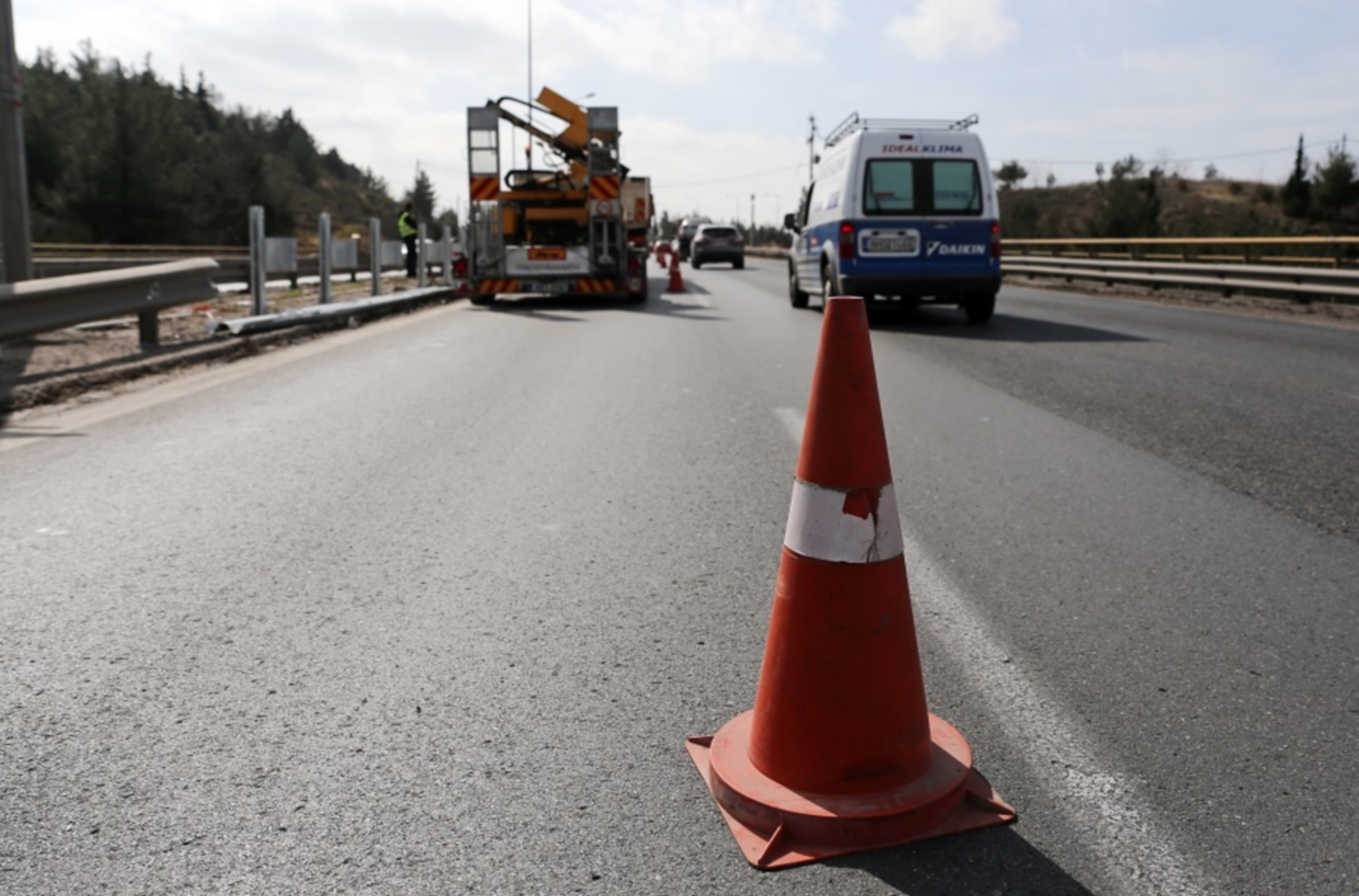 Εργασίες ασφαλτόστρωσης στην Εθνική Οδό 16 Θεσσαλονίκης – Αρναίας