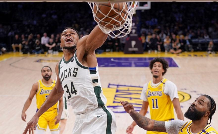 Διέλυσαν τους λειψούς Λέικερς με φοβερό Αντετοκούνμπο οι Μπακς στο LA (vid)