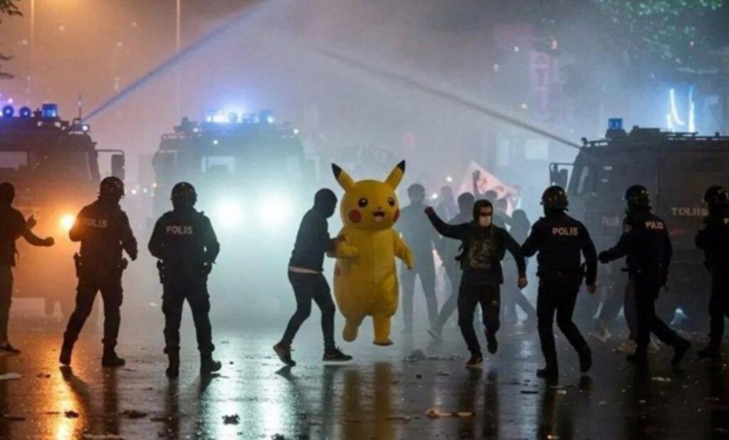 Το παρών στις διαδηλώσεις στην Τουρκία ο… Πίκατσου (vid)