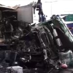Ανατροπή νταλίκας στην Εθνική Οδό (vid)