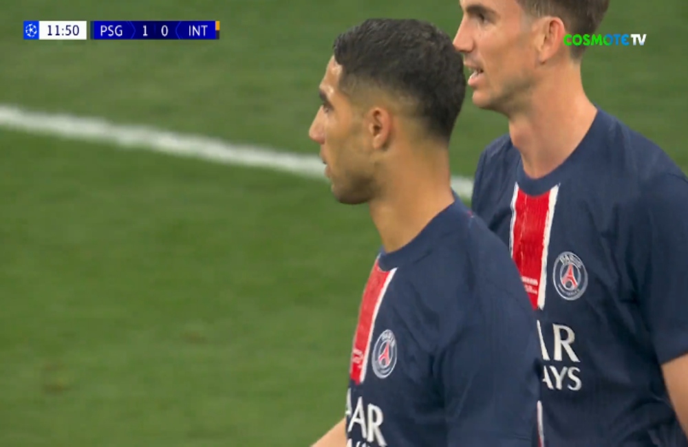 Χάθηκε η μπάλα και η Παρί Σεν Ζερμέν άνοιξε το σκορ κόντρα στην Ίντερ με τον Χακίμι (vid)
