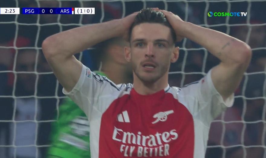 Κοντά στο γκολ για την Άρσεναλ ο Ράις (vid)