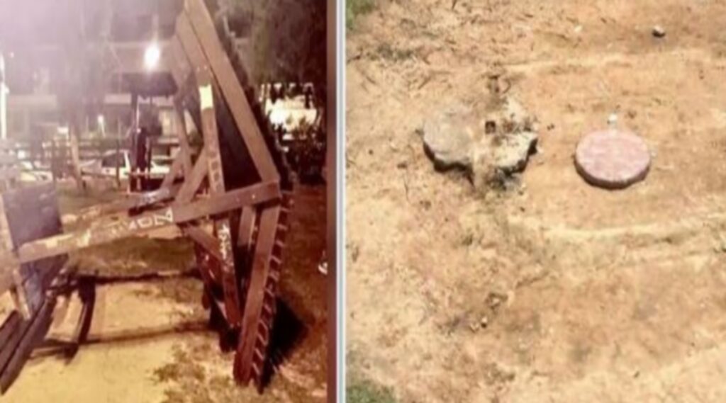 Ξύλινο κιόσκι ανατράπηκε και τραυματίστηκε παιδί (vid)
