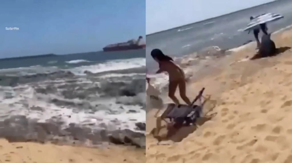 Σοκ: Πλοίο 60.000 τόνων προκαλεί τσουνάμι στην Ισπανία! (vid)