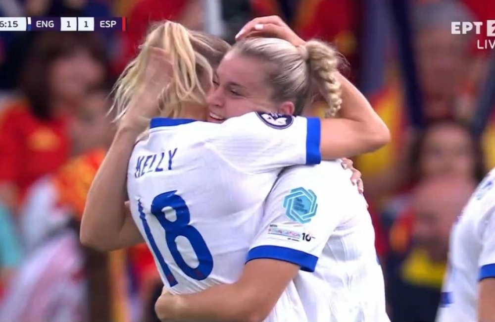 Τελικός Women’s EURO: Άψογη συνεργασία Κέλι και Ρούσο για το 1-1 της Αγγλίας (vid)