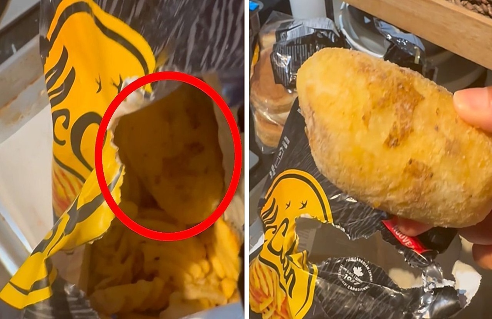 Έκπληξη μέσα σε σακούλα με κατεψυγμένες πατάτες! (vid)