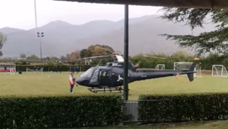 Ελικόπτερο «προσγειώθηκε» στην προπόνηση του Νέστου Χρυσούπολης! (vid)