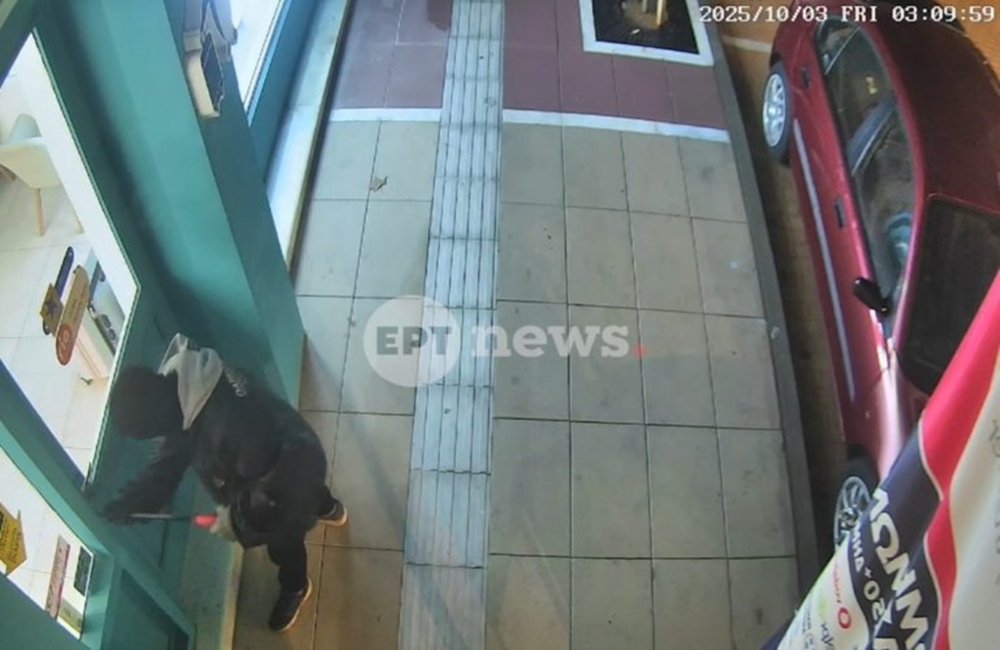 Βίντεο ντοκουμέντo από τη διάρρηξη σε κατάστημα στην Καλαμάτα (vid)