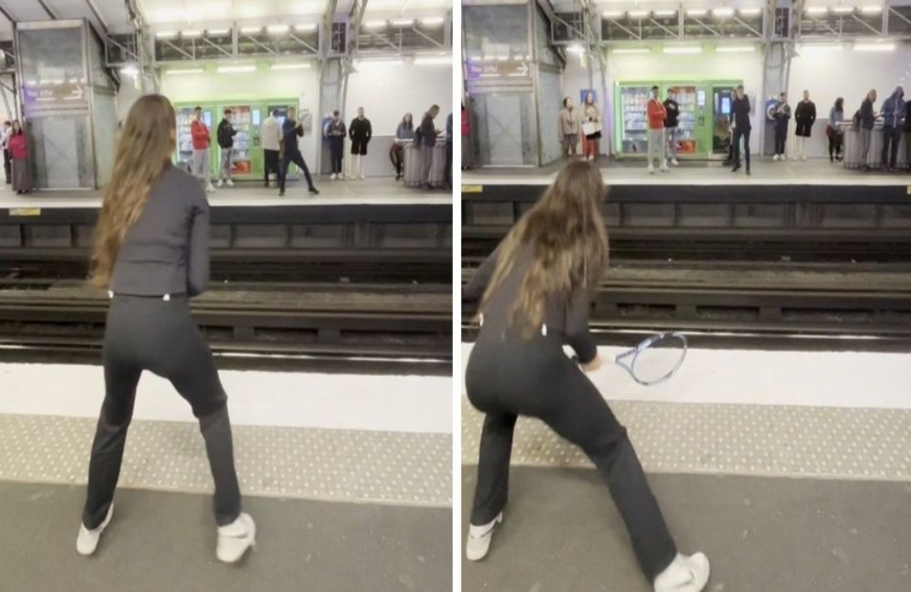 Αναμονή… με ρακέτες: επιβάτες παίζουν τένις σε σταθμό στο Παρίσι (vid)