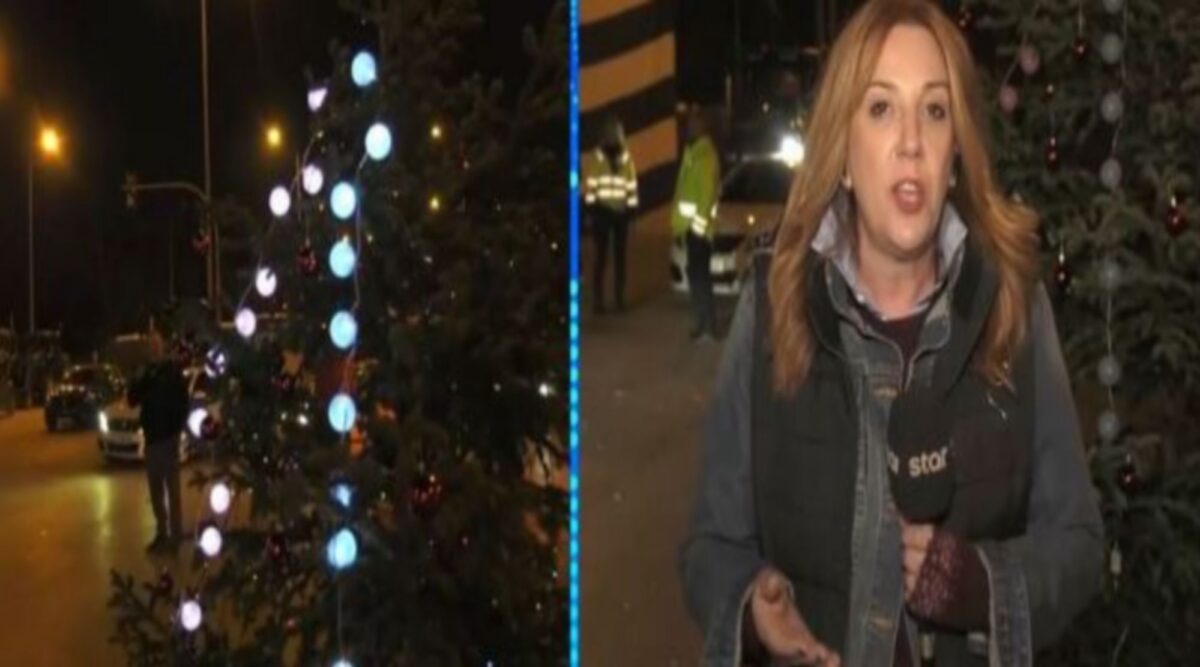 Στόλισαν δέντρο οι αγρότες στα Πράσινα Φανάρια (vid)