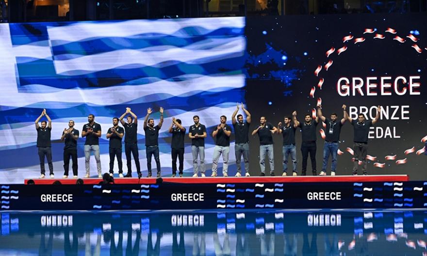 H στιγμή της απονομής στην Εθνική ομάδα πόλο (vid)