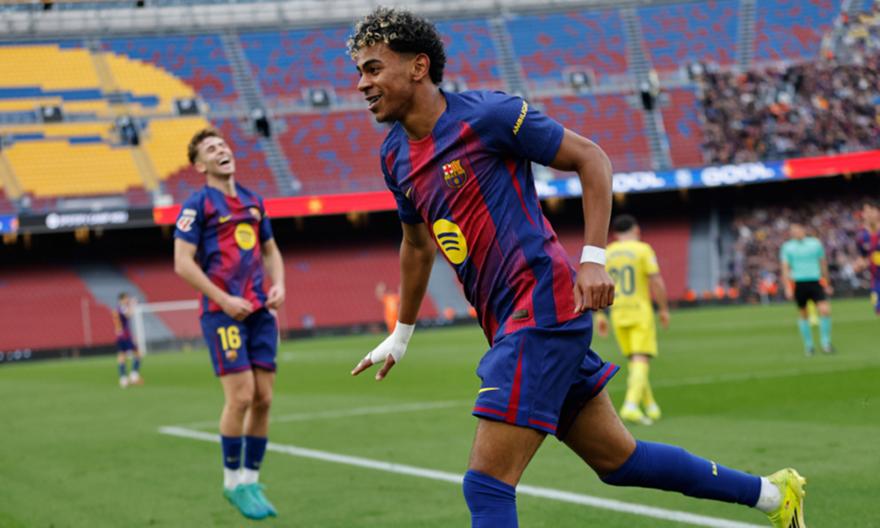 Εύκολα η Μπάρτσα την Βιγιαρεάλ με χατ-τρικ Γιαμάλ