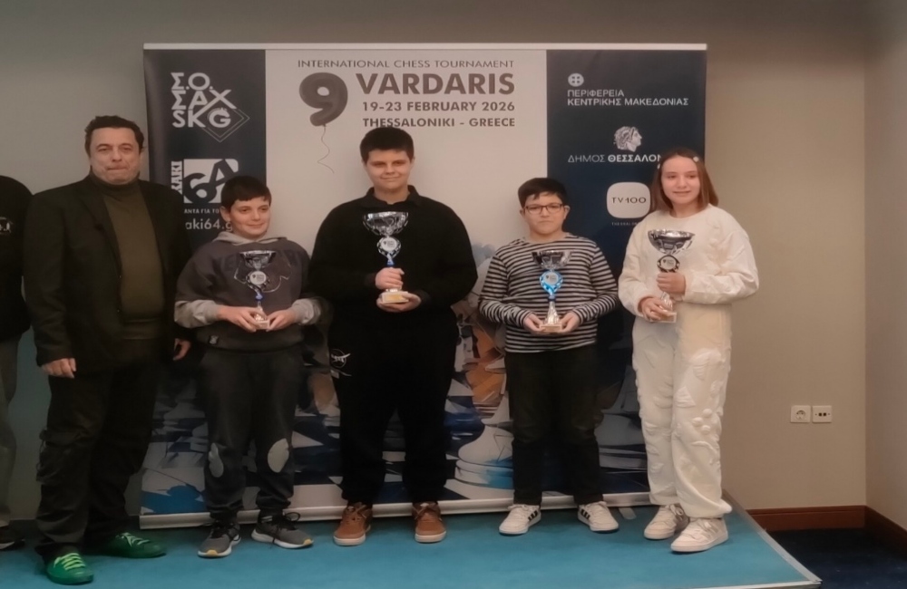 Σκάκι: Επιτυχημένη η παρουσία του ΑΡΗ στο 9ο Διεθνές Όπεν «Βαρδάρης»