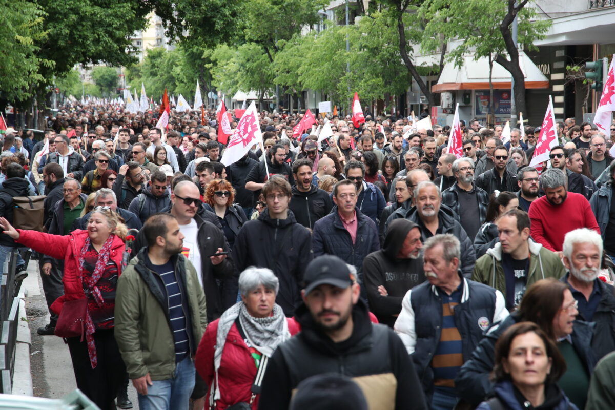 Ελλάδα: Μαζική συμμετοχή στις πορείες της Πρωτομαγιάς (vid)