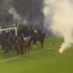 Χάος στο Μανχάιμ – Καϊζερσλάουτερν: Σύρραξη παικτών, καμένα πανό και εισβολή οπαδών (vid)
