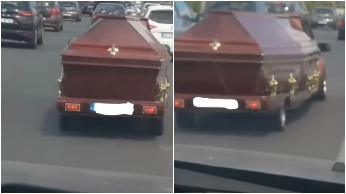 ΙΧ μετέφερε φέρετρο σε τρέιλερ στην Εθνική Οδό (vid)